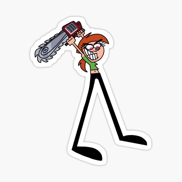 Vicky with a Chainsaw Sticker