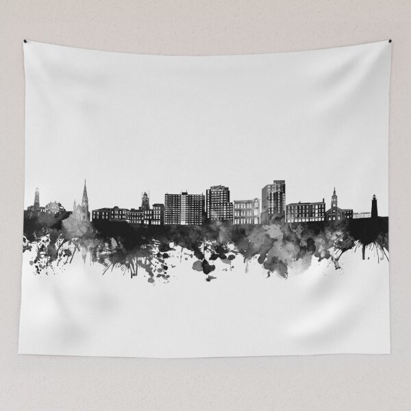 Item preview, portland skyline bw designed and sold by BekimART2.