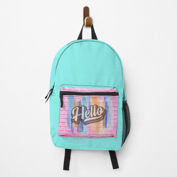 Item preview, Graffiti Hello on a pink brick wall designed and sold by Ninaeva.