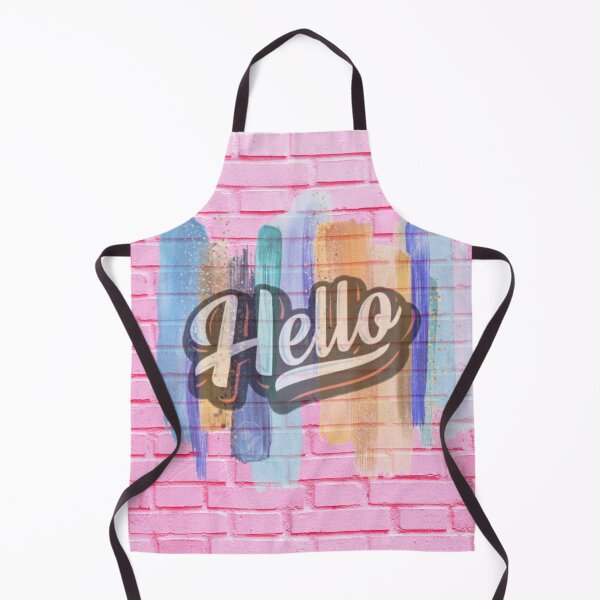 Item preview, Graffiti Hello on a pink brick wall designed and sold by Ninaeva.