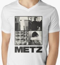 Metz T-Shirt mit V-Ausschnitt
