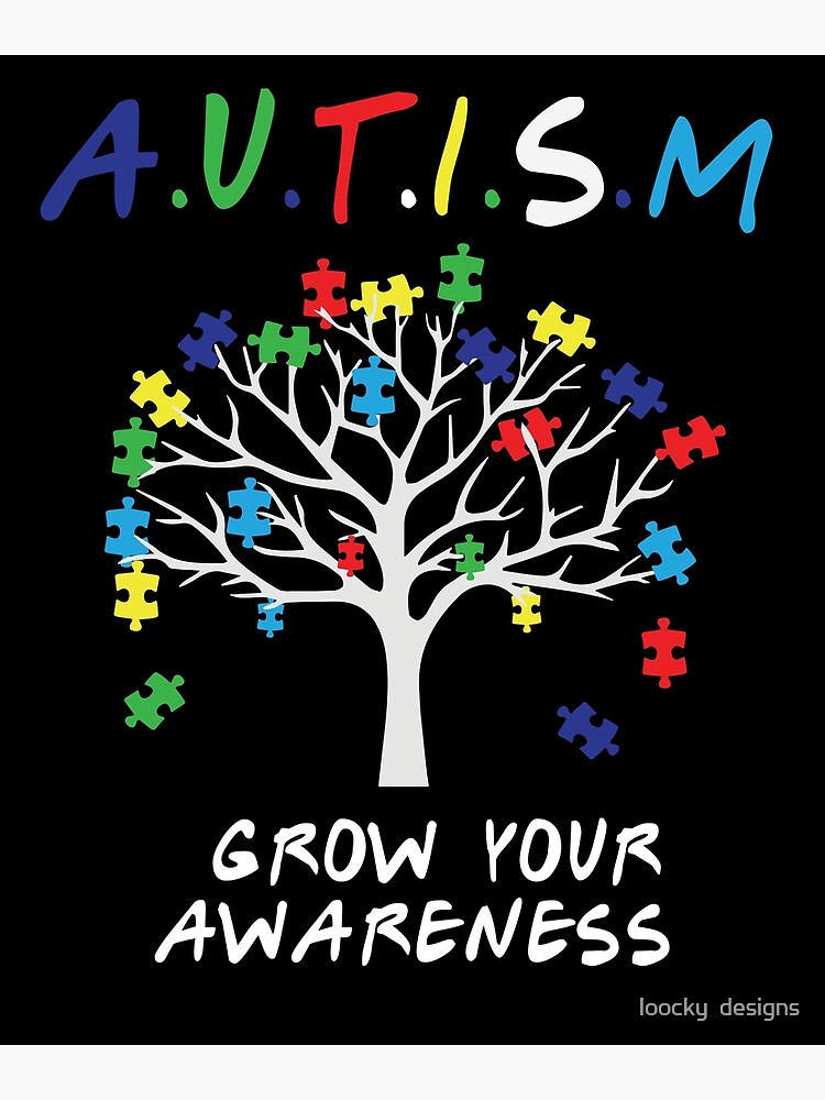  Autism Grow Your Awareness Poster Wall Art - Tree Art Print  Drawing - Autism Awareness Poster Gift (Poster Frameless, 11x17) : Handmade  Products