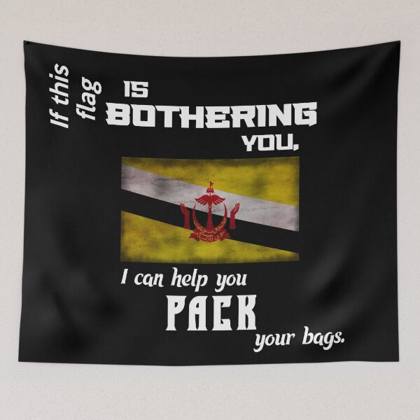 Item preview, Brunei flag - pack your bags designed and sold by 2Girls1Shirt.