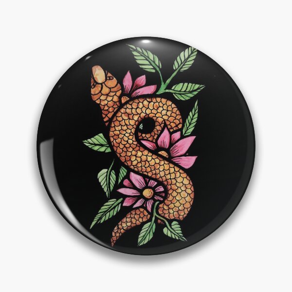 Artikelvorschau, Pink Floral Snake entworfen und verkauft von FrictionMaxxing.