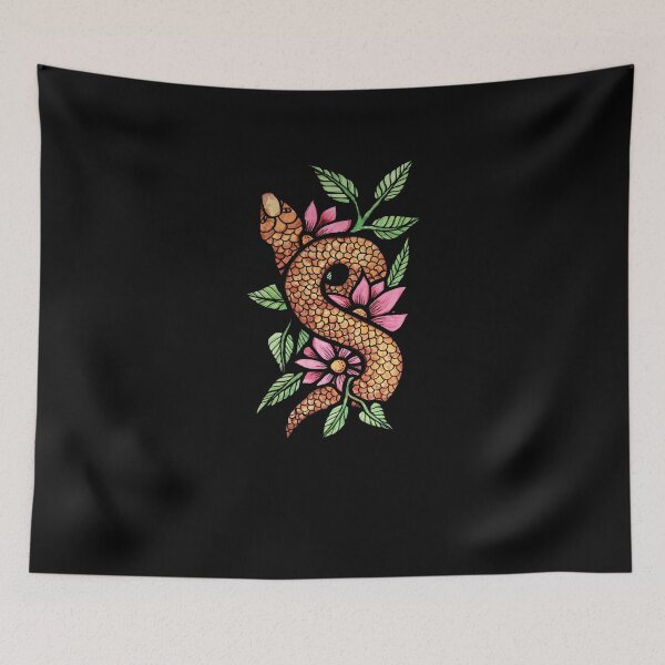 Item preview, Pink Floral Snake designed and sold by FrictionMaxxing.