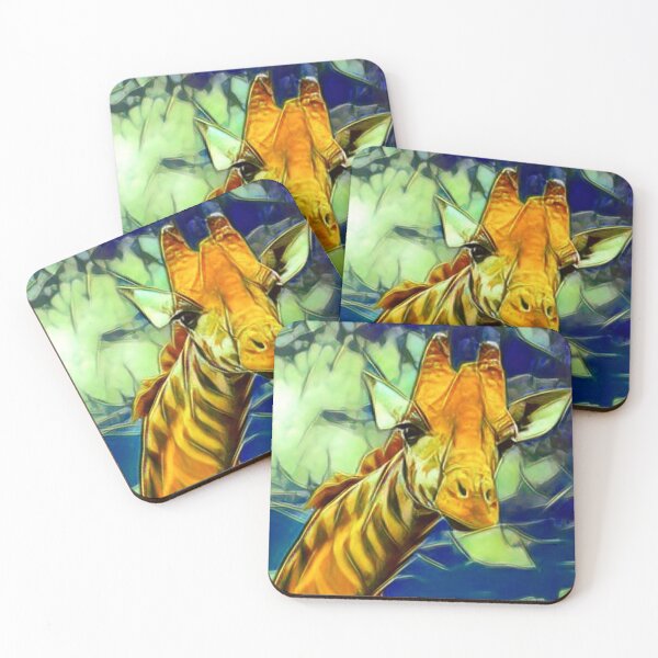 Item preview, Giraffe head in glass look / Tiffany style designed and sold by crea-homedesign.