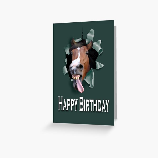 Happy Horse Birthday Card Greeting Card