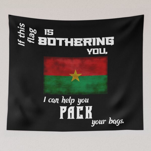 Item preview, Burkinabè flag - pack your bags designed and sold by 2Girls1Shirt.