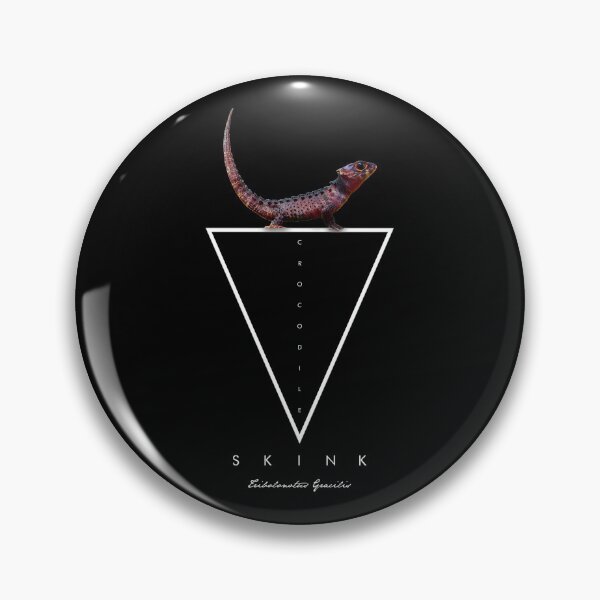 Item preview, Red Eyed Crocodile Skink Lizard Geometric designed and sold by JRRTs.