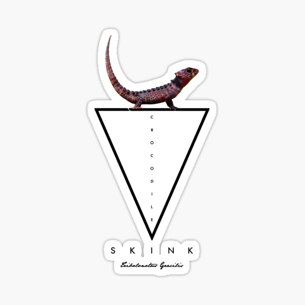 Item preview, Red Eyed Crocodile Skink Lizard Geometric designed and sold by JRRTs.