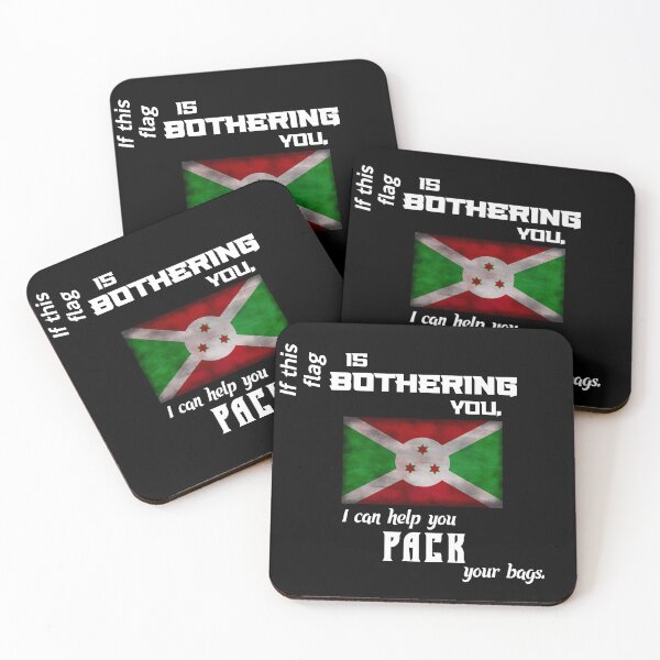 Item preview, Burundian flag - pack your bags designed and sold by 2Girls1Shirt.