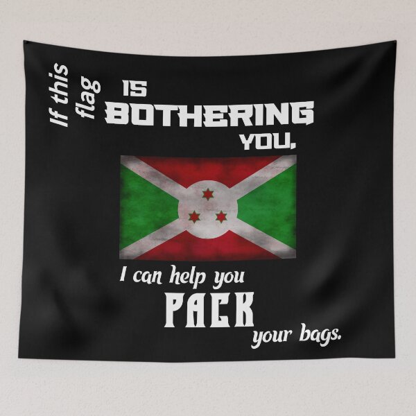 Item preview, Burundian flag - pack your bags designed and sold by 2Girls1Shirt.