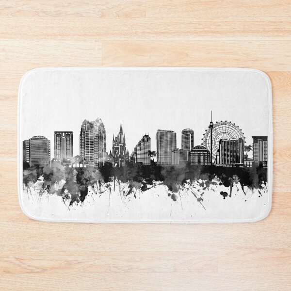 Item preview, orlando skyline bw designed and sold by BekimART2.