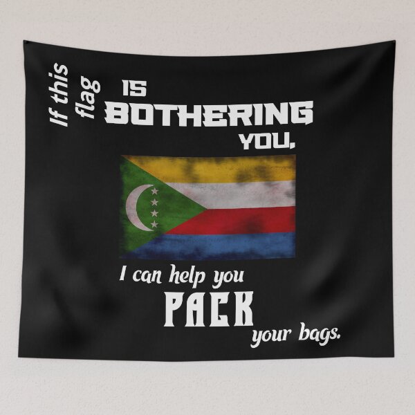 Item preview, Comorian flag - pack your bags designed and sold by 2Girls1Shirt.