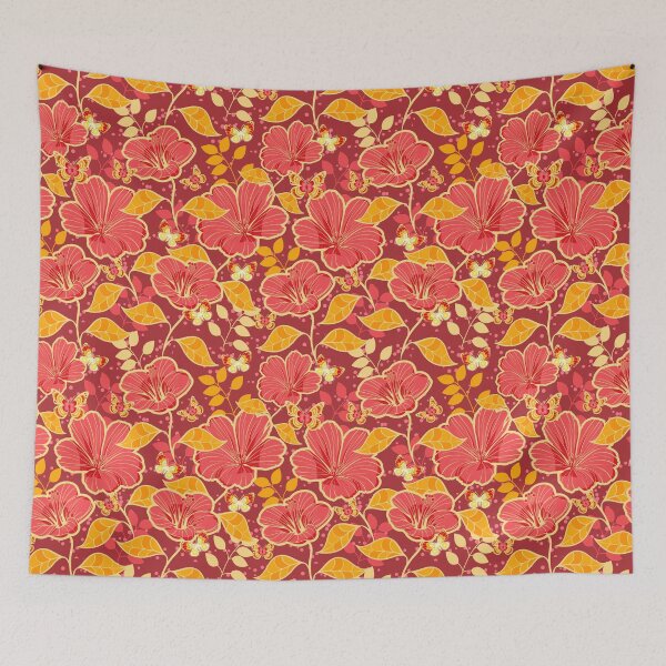 Item preview, Red Flowers Pattern designed and sold by Pavnud.