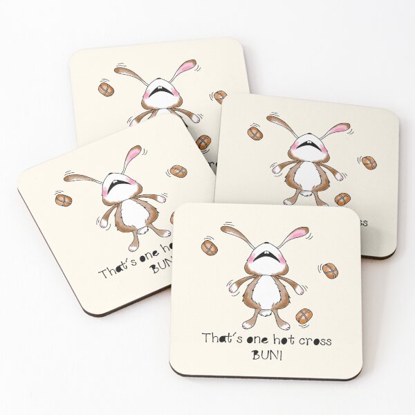 Item preview, Hot cross bun,  pun, funny angry bunny, Easter bunny pun, lockdown Easter designed and sold by Melanie-Palmer.