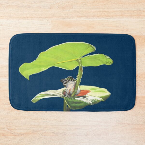 Item preview, New Dawn Frog art blue background designed and sold by IslesArt.
