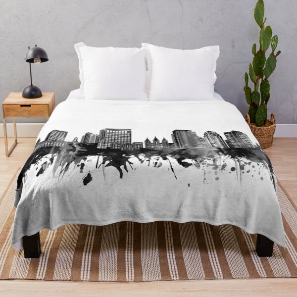 Item preview, salt lake city skyline bw designed and sold by BekimART2.