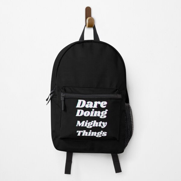 Item preview, Dare doing mighty things in white text with a glitch designed and sold by AnnaBBS.