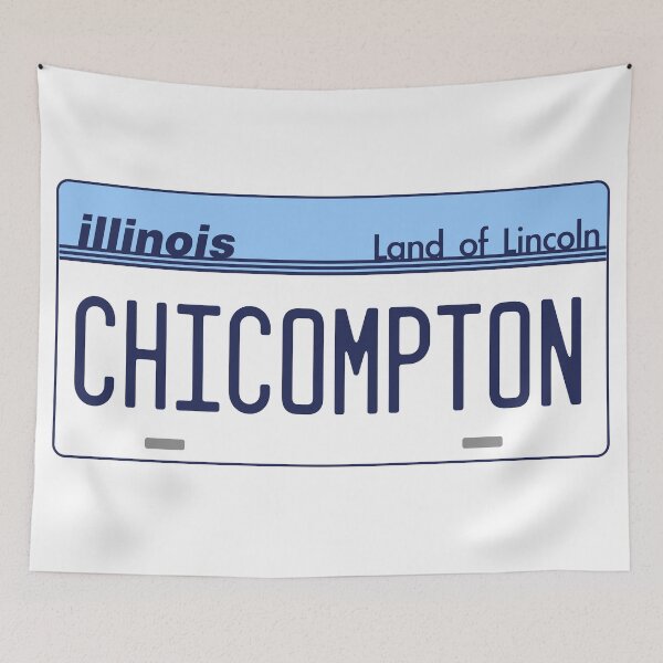 Item preview, Chicompton ))(( Illinois License Plate Chicago Compton Mashup Fan designed and sold by acquiesce13.