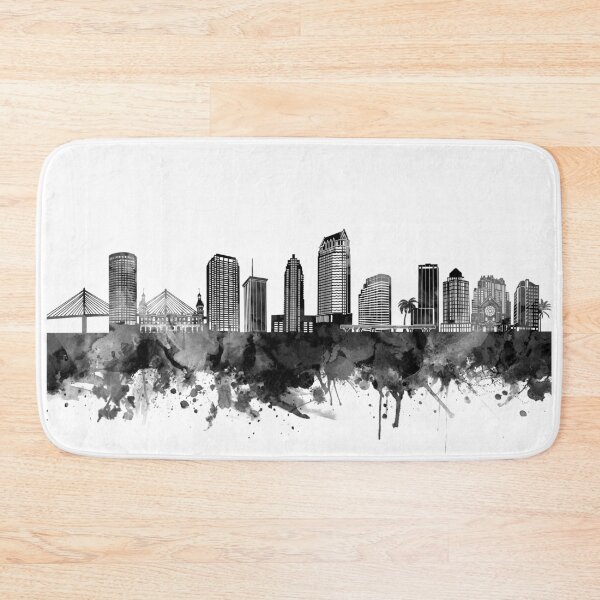 Item preview, tampa skyline bw designed and sold by BekimART2.