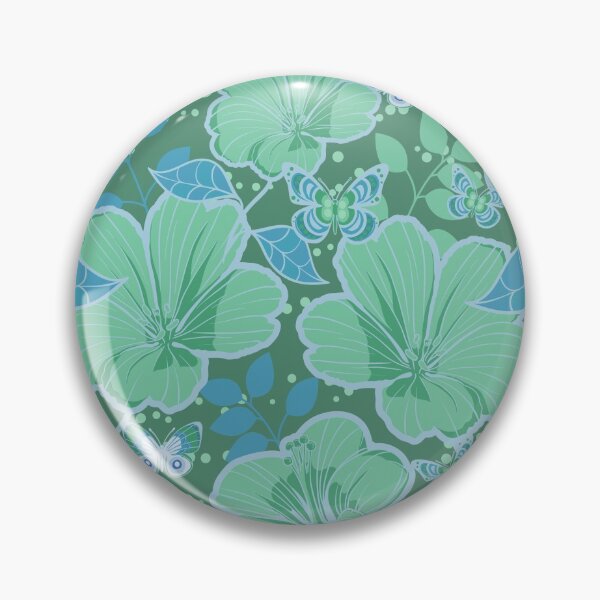 Item preview, Green Blue Flowers Pattern designed and sold by Pavnud.