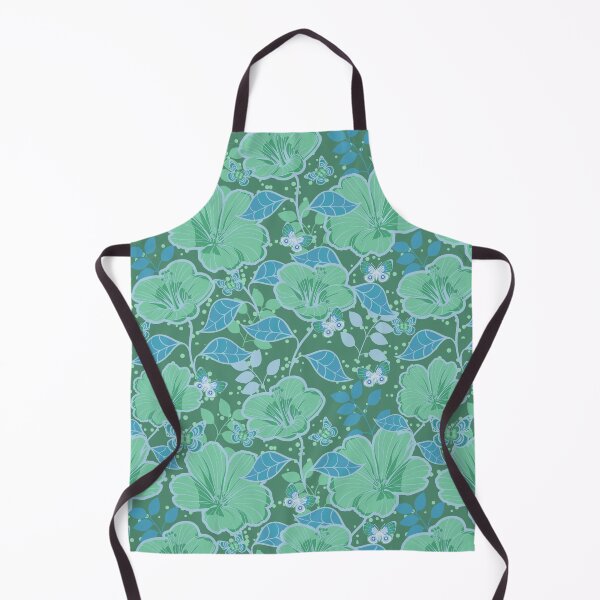 Item preview, Green Blue Flowers Pattern designed and sold by Pavnud.