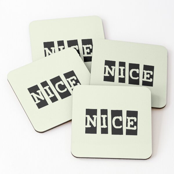 Item preview, NICE word text cards (black) designed and sold by SolidEarthArt.