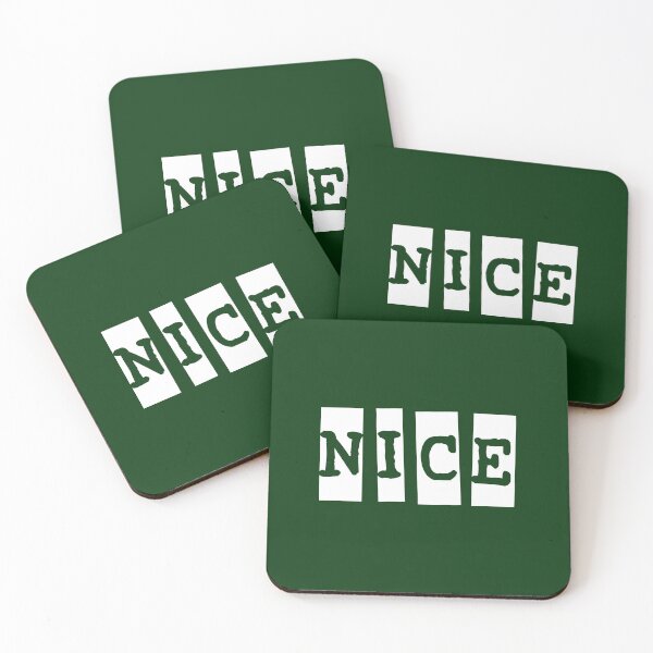Item preview, NICE word text cards (white) designed and sold by SolidEarthArt.
