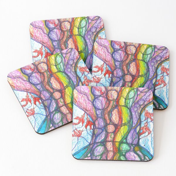 Item preview, Neuroart, Abstract colorful tree with birds designed and sold by VikitaSolomakha.
