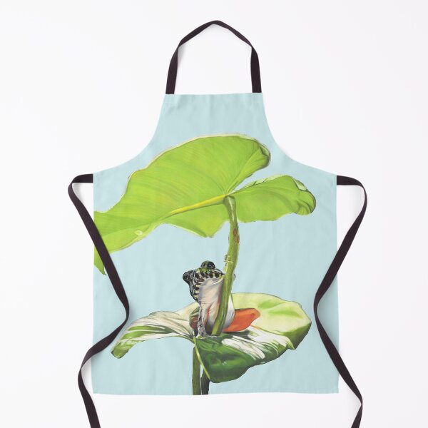 Item preview, New Dawn Frog art light blue background designed and sold by IslesArt.
