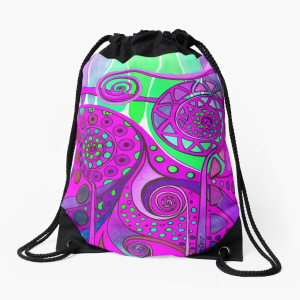AURORA BOREALIS ULTRAVIOLET Drawstring Bag