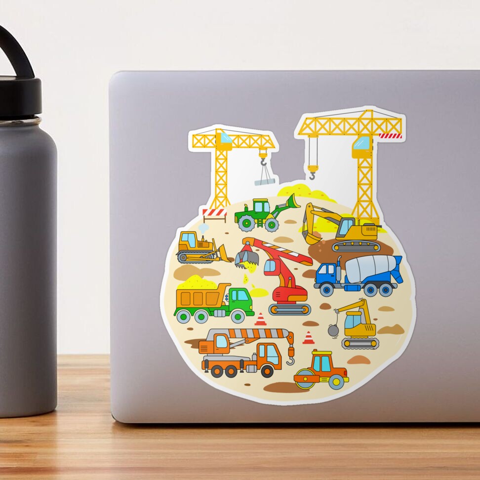 2 X 50 Pcs Pegatinas Excavadoras, Pegatina De Vehículos Niños