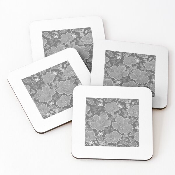 Item preview, Gray Flowers Pattern designed and sold by Pavnud.