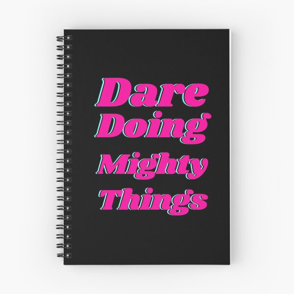 Item preview, Dare doing mighty things in pink text with a glitch designed and sold by AnnaBBS.