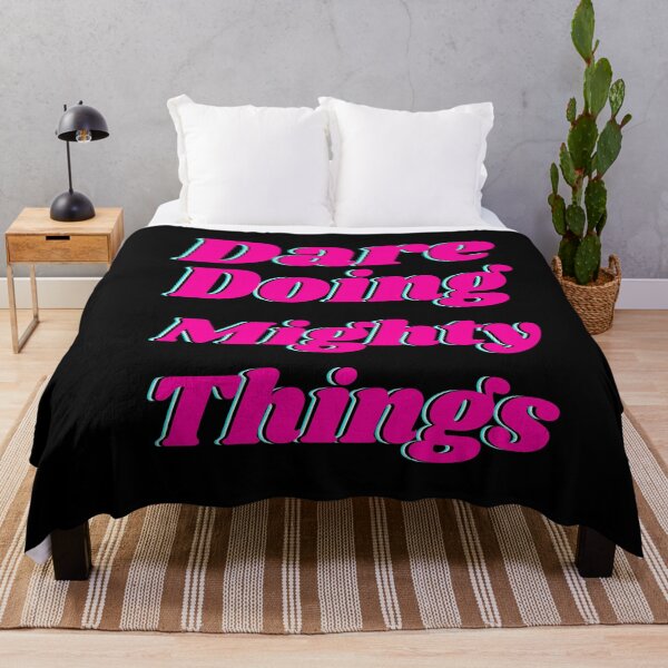 Item preview, Dare doing mighty things in pink text with a glitch designed and sold by AnnaBBS.