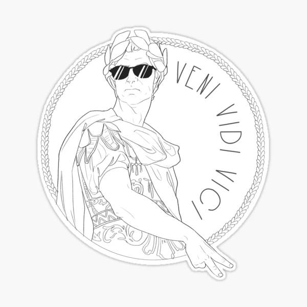 Veni Vidi Vici Sticker for Sale by V-Universe