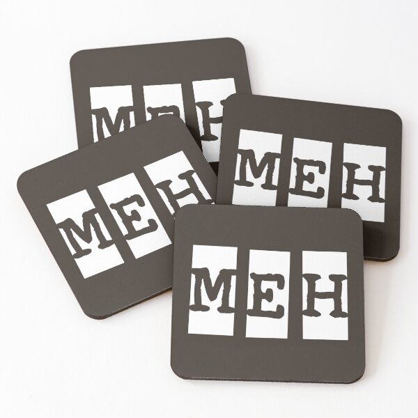 Item preview, MEH word text cards (white) designed and sold by SolidEarthArt.