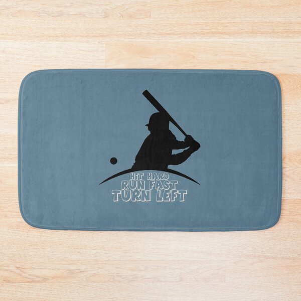 Item preview, Hit Hard Run Fast Turn Left "Baseball" designed and sold by MrAbde.