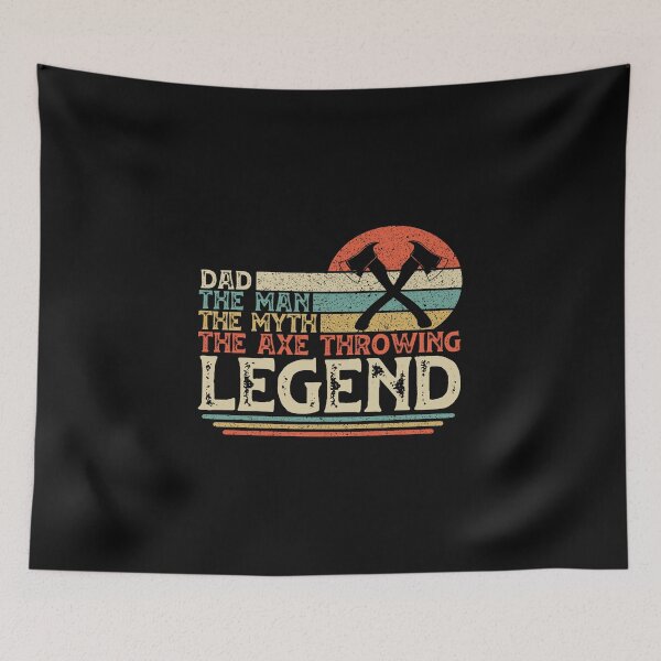 Item preview, Vintage Axe Throwing Dad, Dad The Man The Myth The Axe Throwing Legend designed and sold by DreamColor.