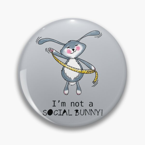 Item preview, Not a social bunny, social distancing, pun, Easter bunny, lockdown Easter designed and sold by Melanie-Palmer.