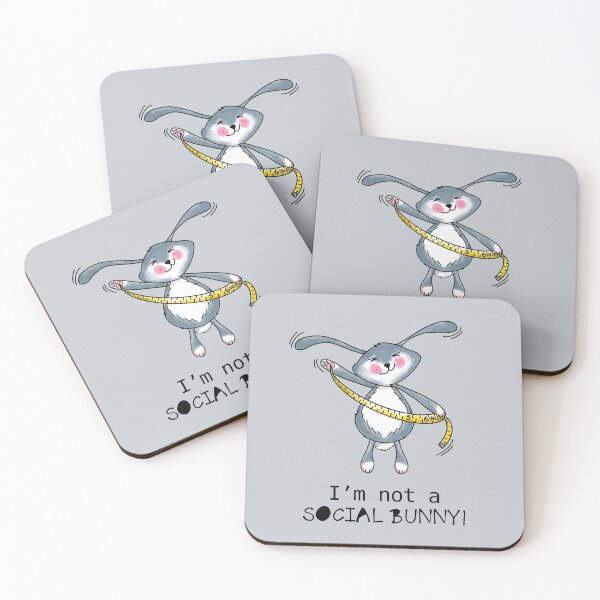 Item preview, Not a social bunny, social distancing, pun, Easter bunny, lockdown Easter designed and sold by Melanie-Palmer.