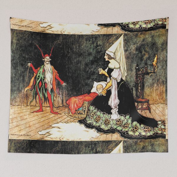 Item preview, Rumplestiltskin illustration art  - Warwick Goble designed and sold by Vintage Designs +.