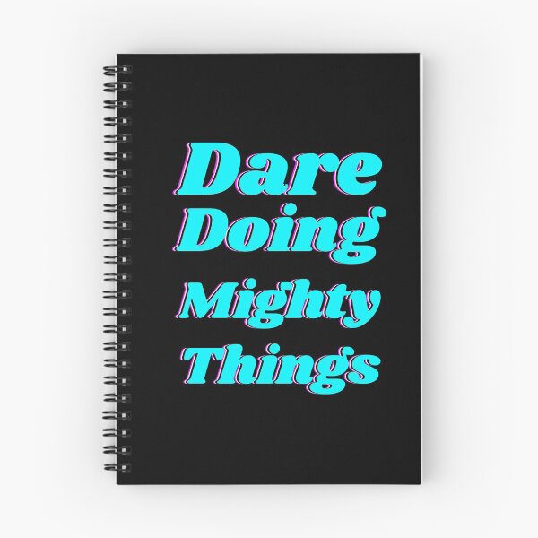 Item preview, Dare doing mighty things in turquoise text with a glitch designed and sold by AnnaBBS.
