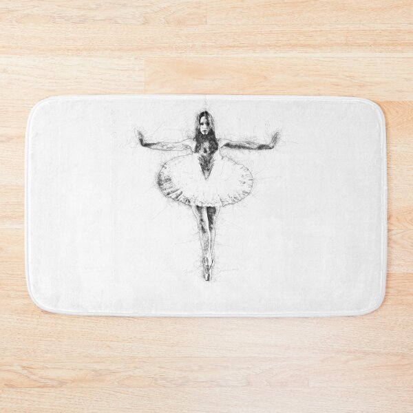 Item preview, Ballet dancer en pointe- stylish line art in black and white designed and sold by MintGubbins.