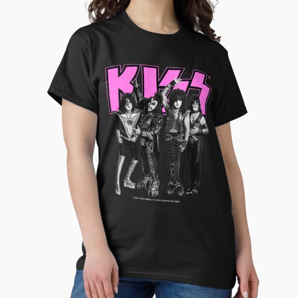 Vista previa del artículo con la obra «KISS ® The Band - Versión rosa, negra y blanca», diseñado y vendido por musmus76.