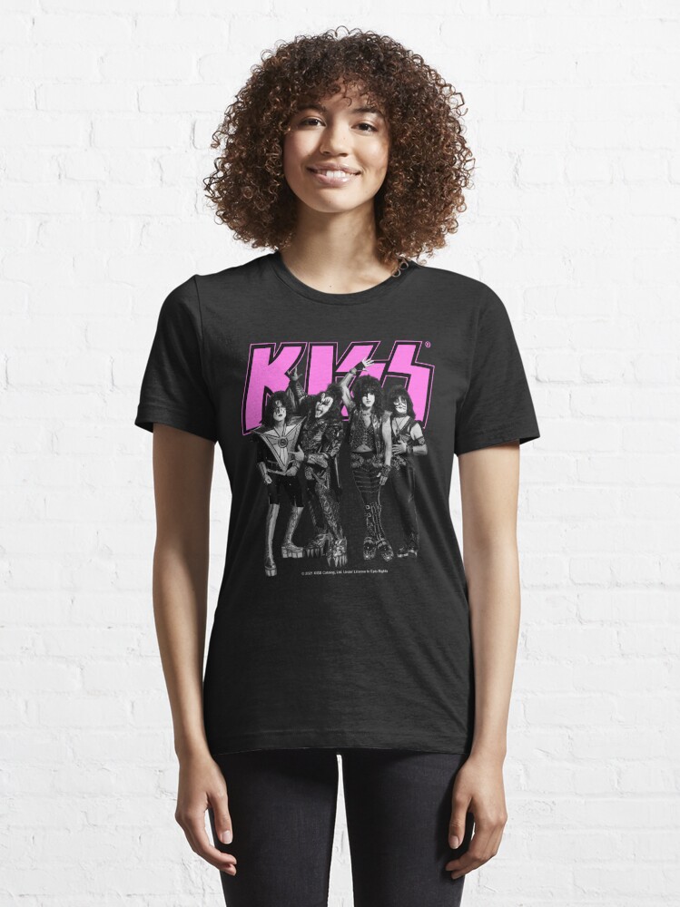 Discover KISS ® The Band - Pink, Black and White Version | Essential T-Shirt 