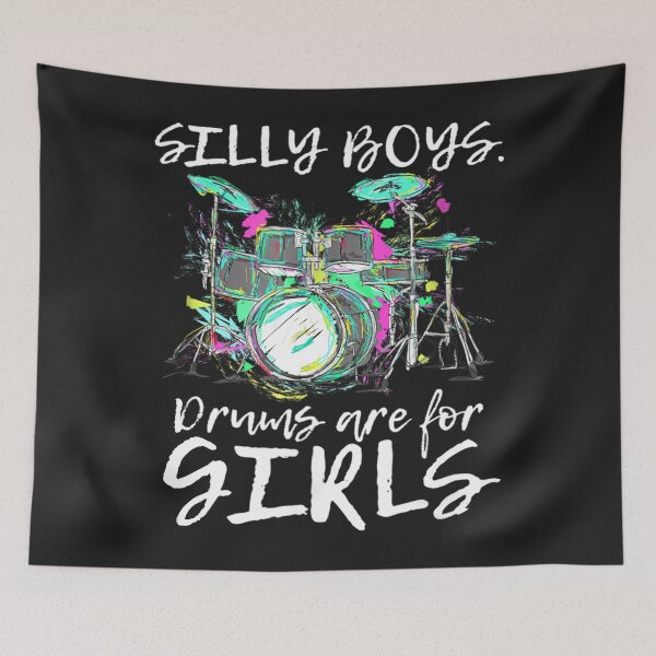 Item preview, Drums Are For Girls Funny Drummer Gift designed and sold by SharonBender.