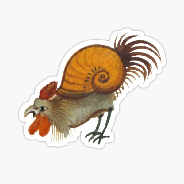 Vista previa del artículo con la obra «Caracol Gallo Marginalia», diseñado y vendido por NicheorNiche.