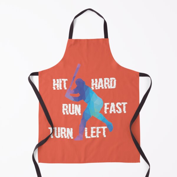 Item preview, Hit Hard Run Fast Turn Left "Baseball" designed and sold by MrAbde.